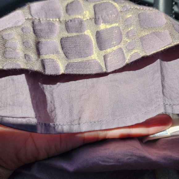 AMERICAN EAGLE AEO Gray Metallic Gold Alligator Skin Print Strapless Dress 0 EUC - Picture 5 of 7